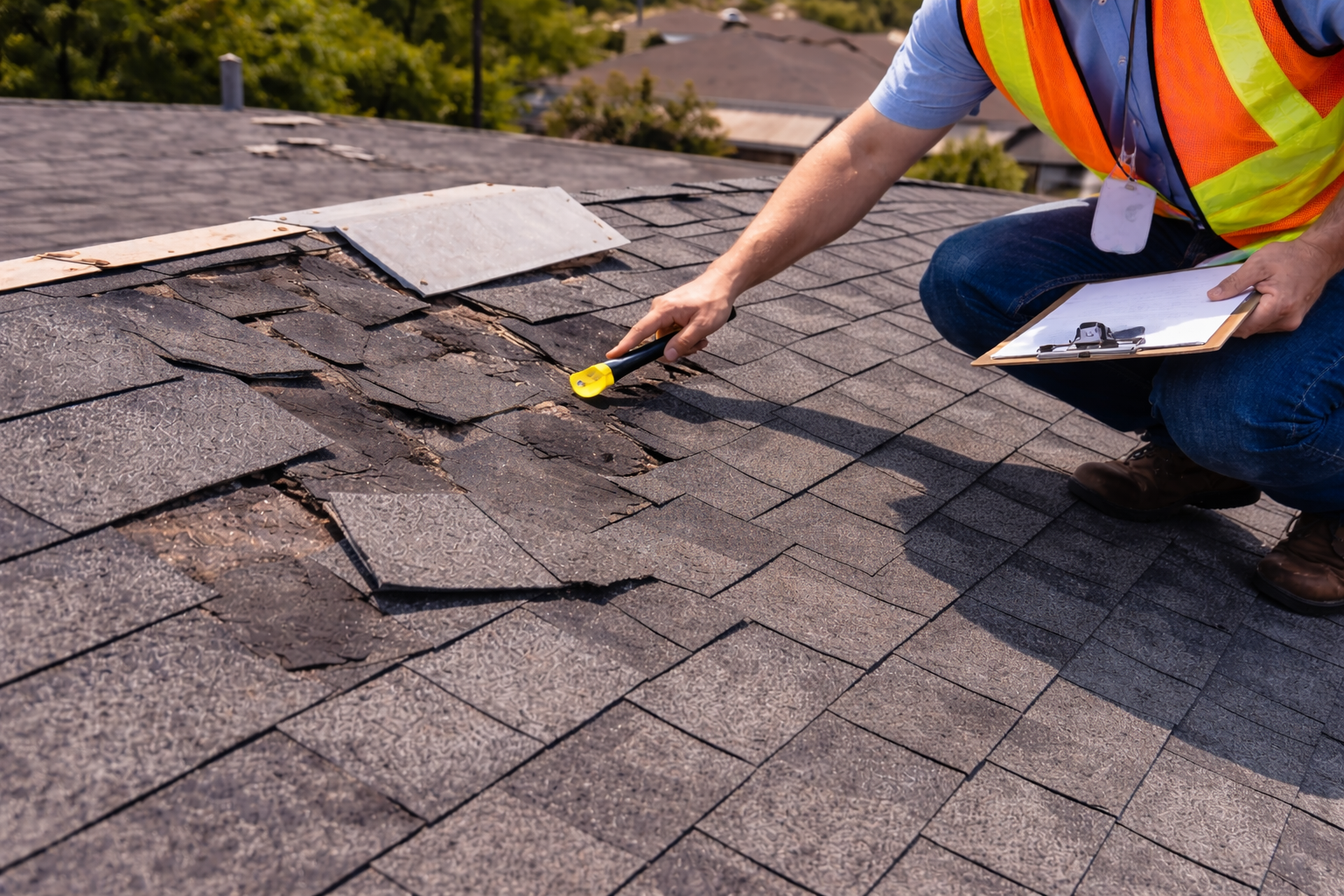 Roof damage inspection Temple City